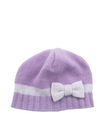 Kids | Cashmere Beanie with Bow | Orchid