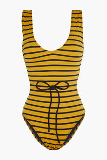 Women | Solid & Striped | One-Piece | Mustard