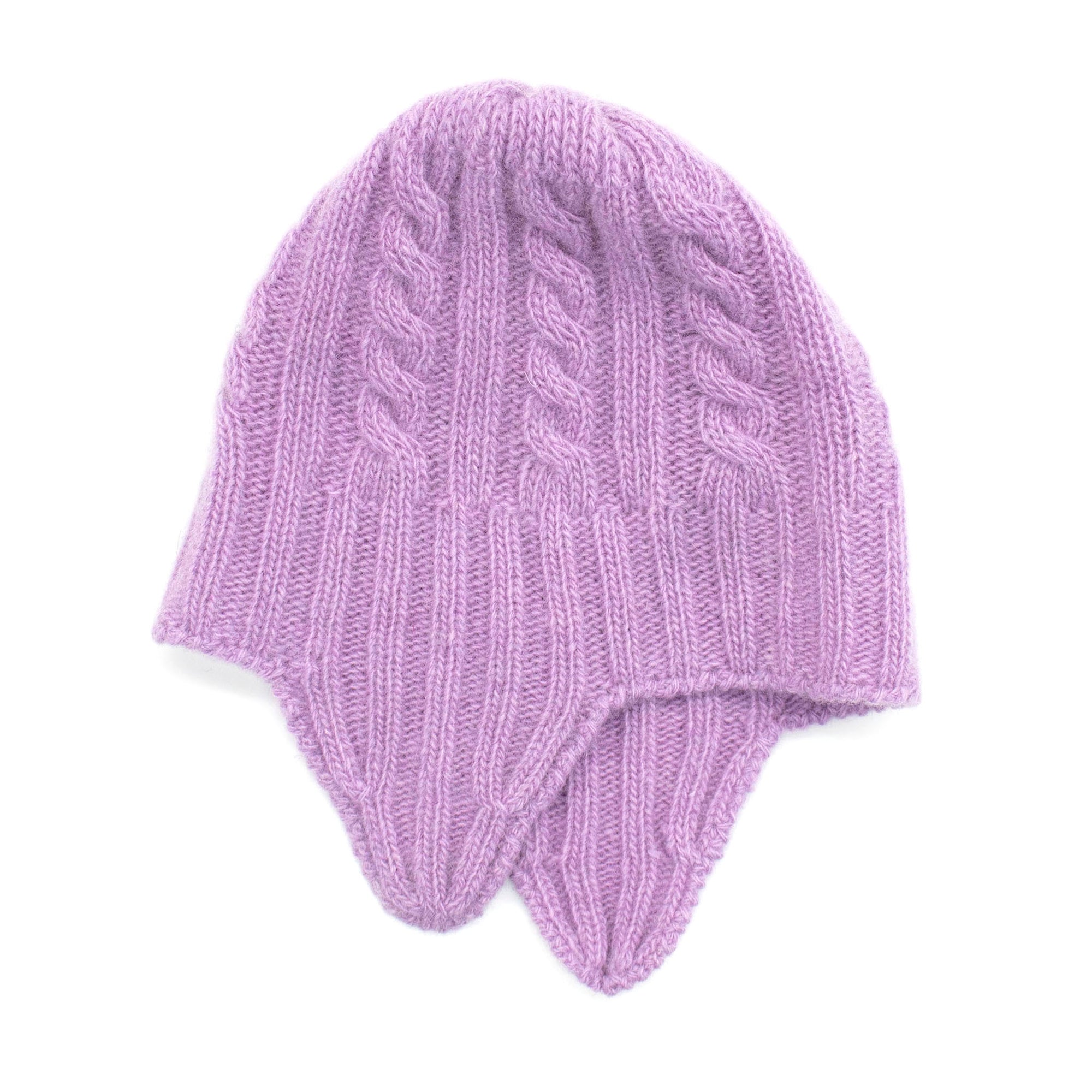 Kids | Cashmere Knit Earflap Hat | Orchid Mist