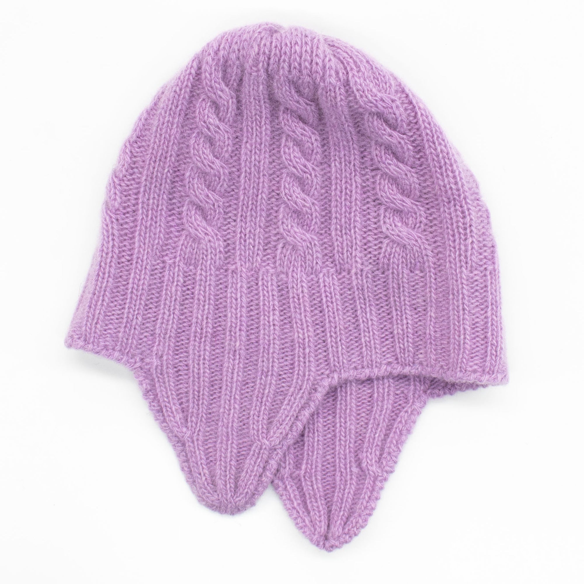 Kids | Cashmere Knit Earflap Hat | Orchid Mist
