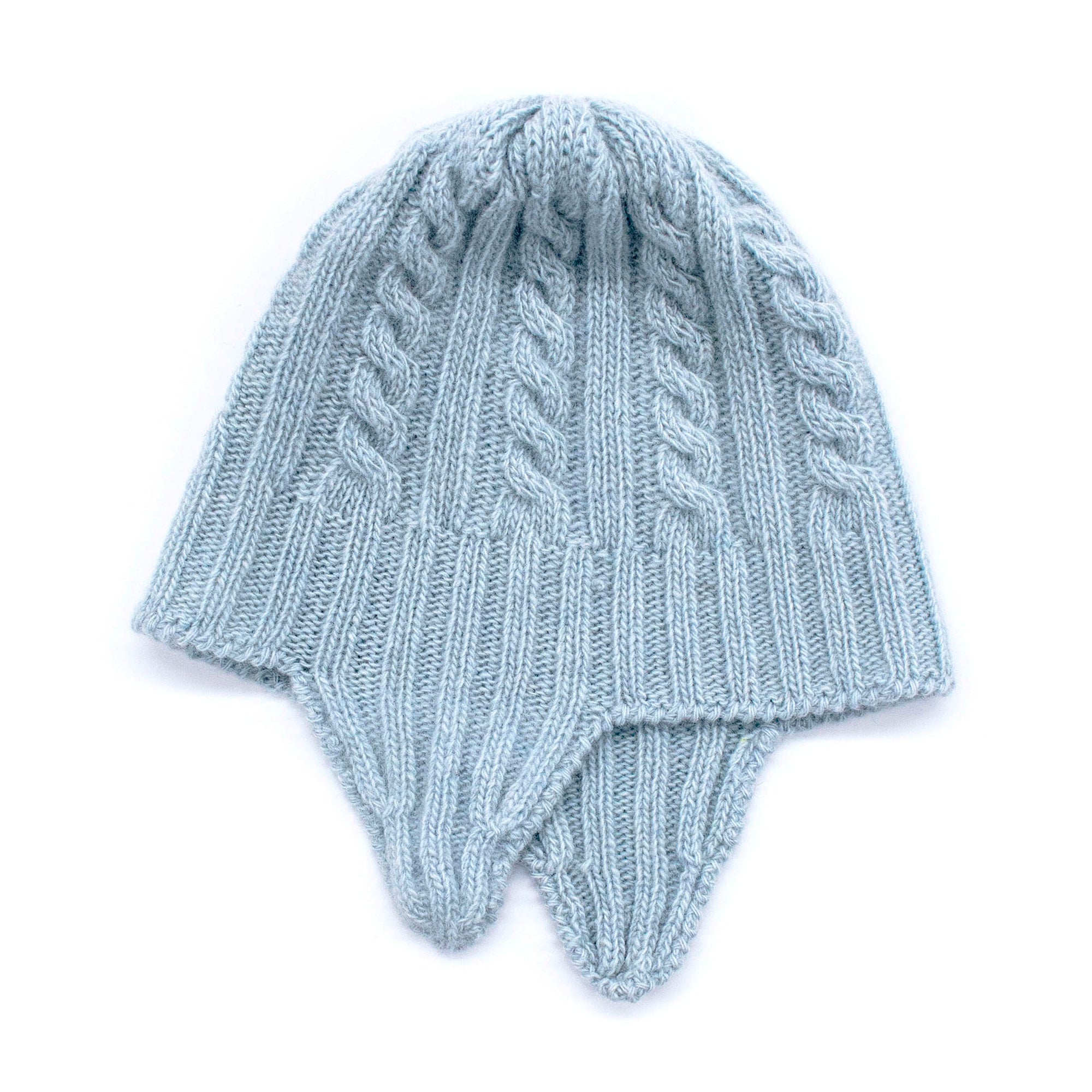 Kids | Cashmere Knit Earflap Hat | Powder Blue