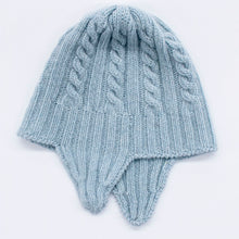 Kids | Cashmere Knit Earflap Hat | Powder Blue