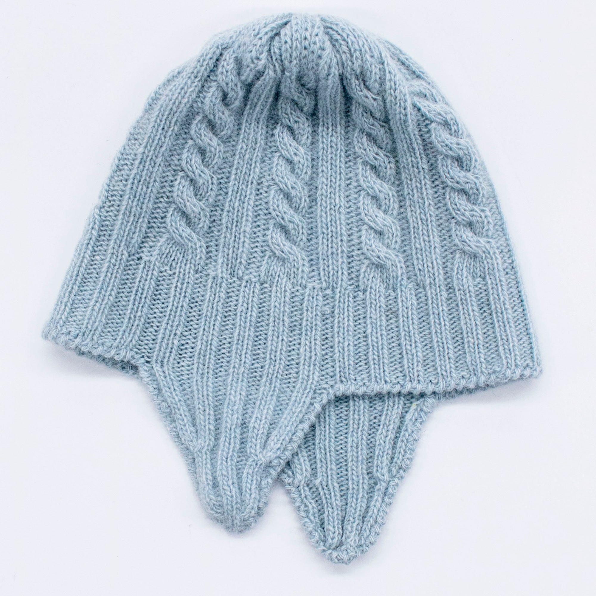 Kids | Cashmere Knit Earflap Hat | Powder Blue