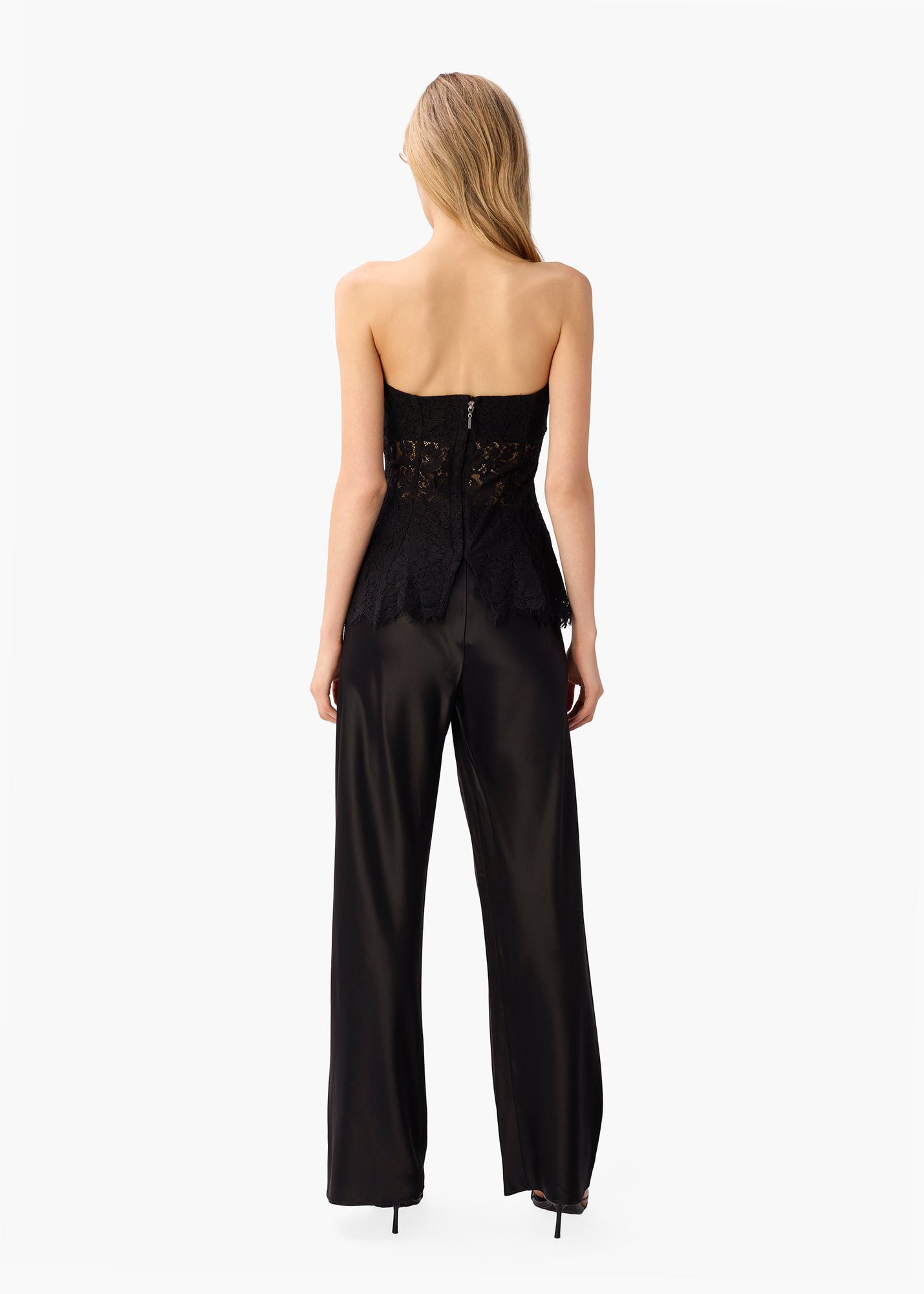 Bijou Strapless Lace Top | Black