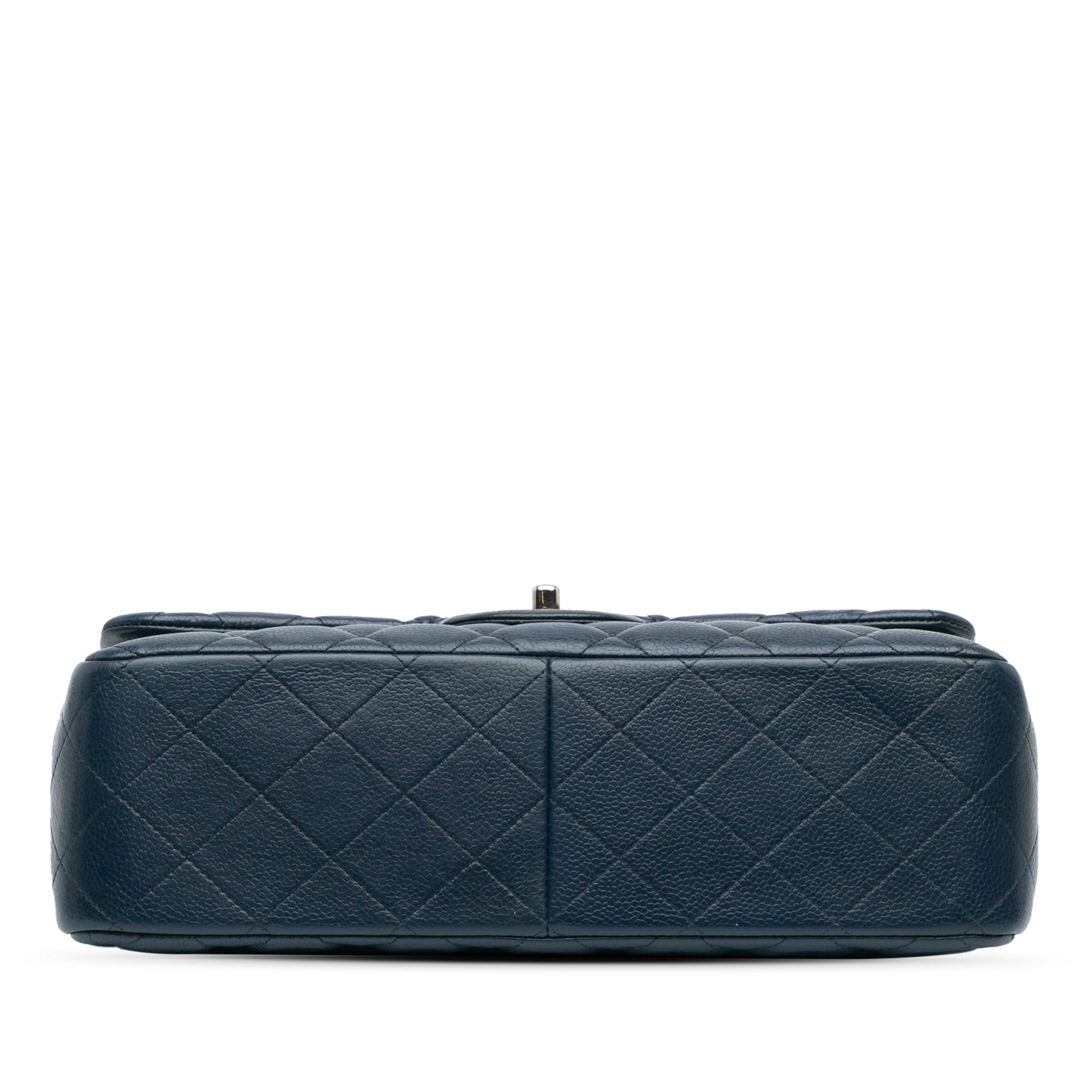 Chanel | Pre-Owned Jumbo Classic Caviar Double Flap | Blue