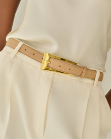 No. 10 Belt | Almond/Gold
