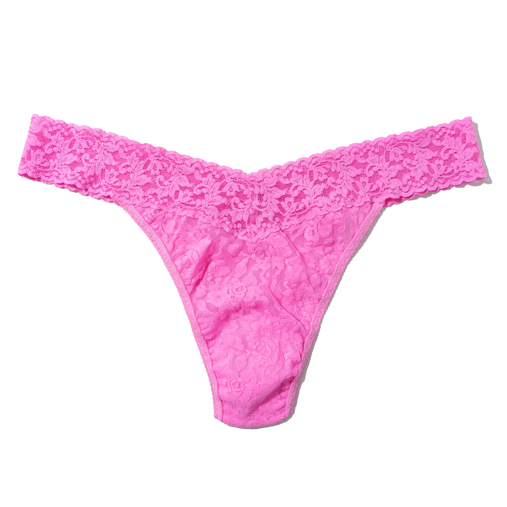 Plus Size Signature Lace Original Rise Thong | Enchanted Rose