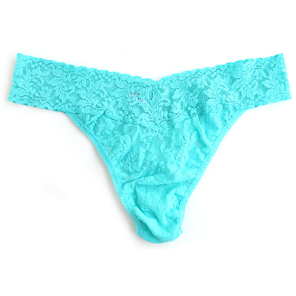 Signature Lace Original Rise Thong - I | Seafoam Blue
