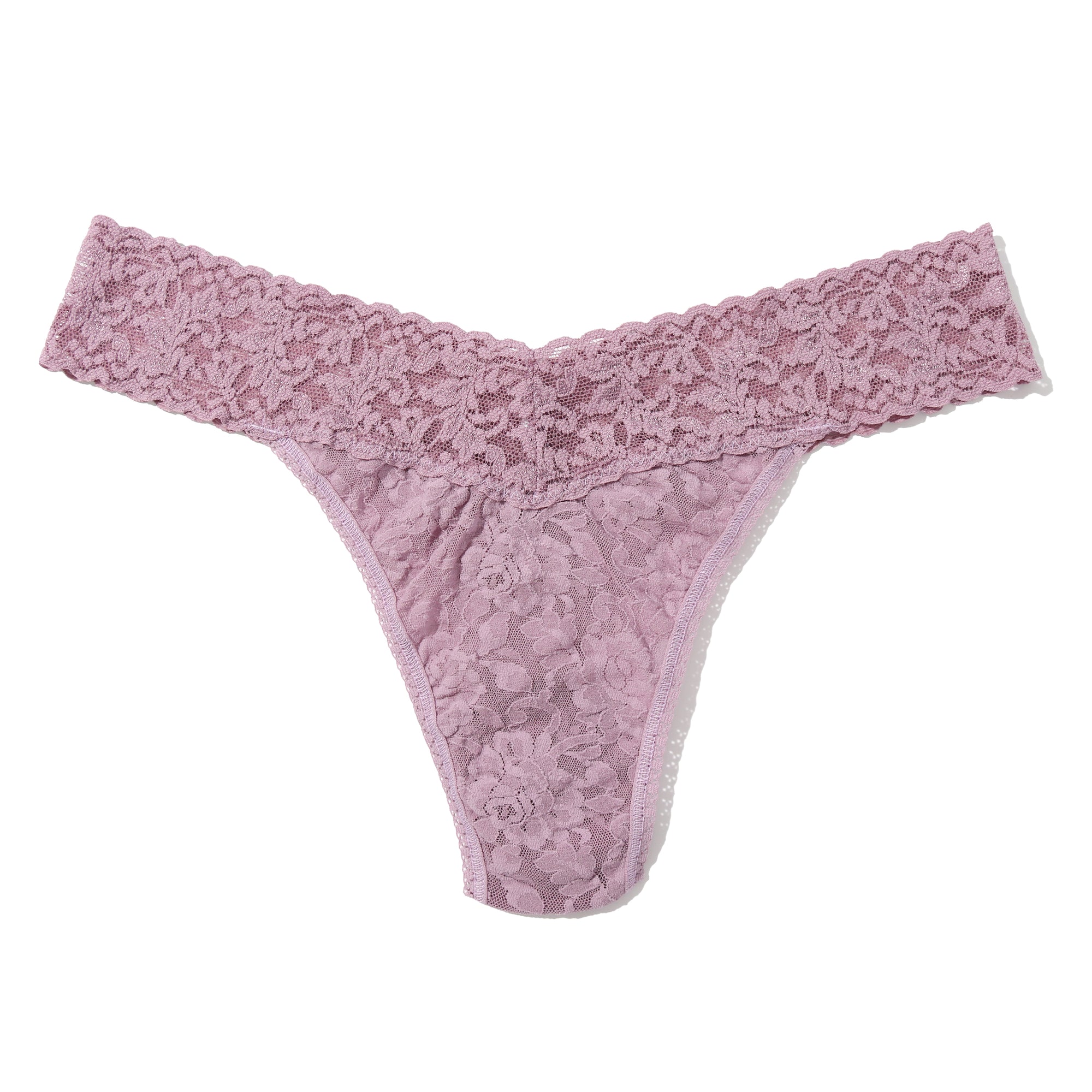 Signature Lace Original Rise Thong | Water Lily