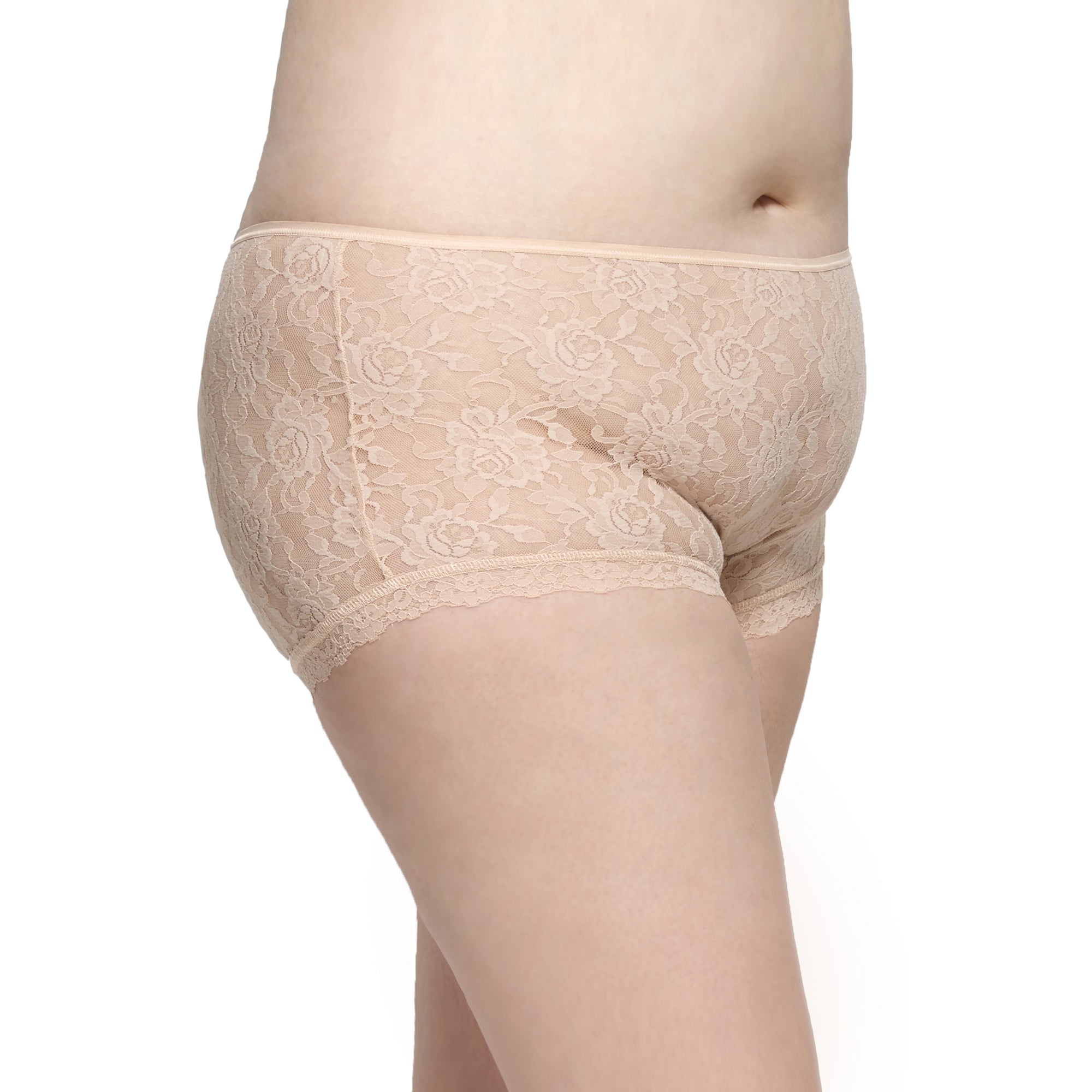 Plus Size Signature Lace High Waist Brief | Chai