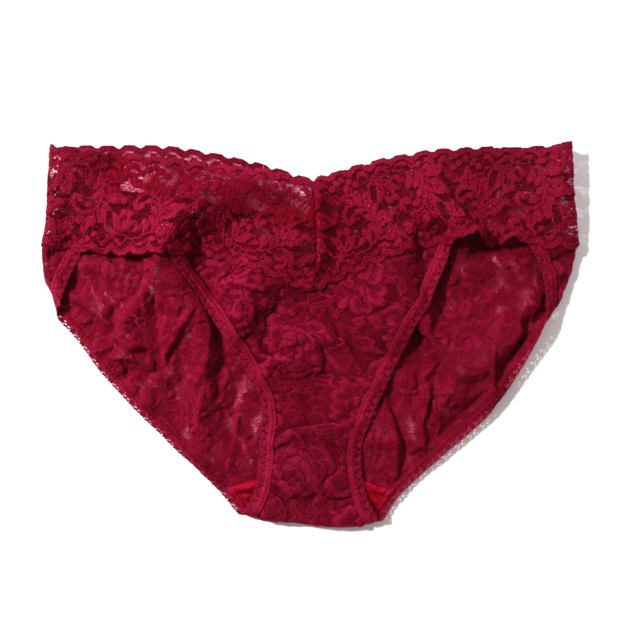 Signature Lace V-Kini | Dark Pomegranate Red