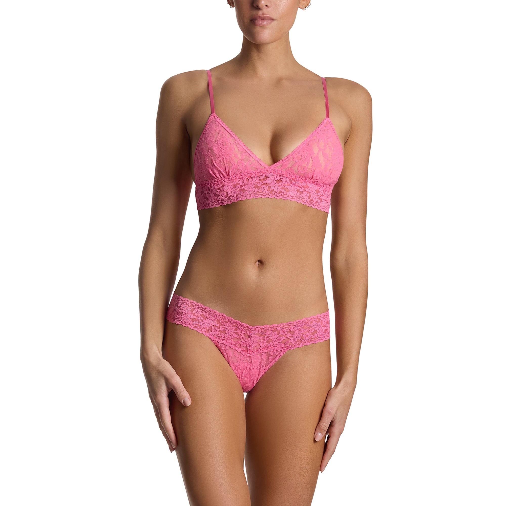 Signature Lace Low Rise Thong | Amused (Pink)