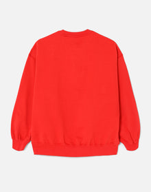 Hanes Oversized Crewneck Sweatshirt | Cherry