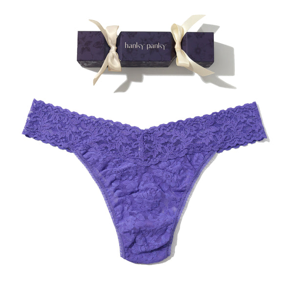 Signature Lace Original Rise Thong Holiday Cracker | African Violet