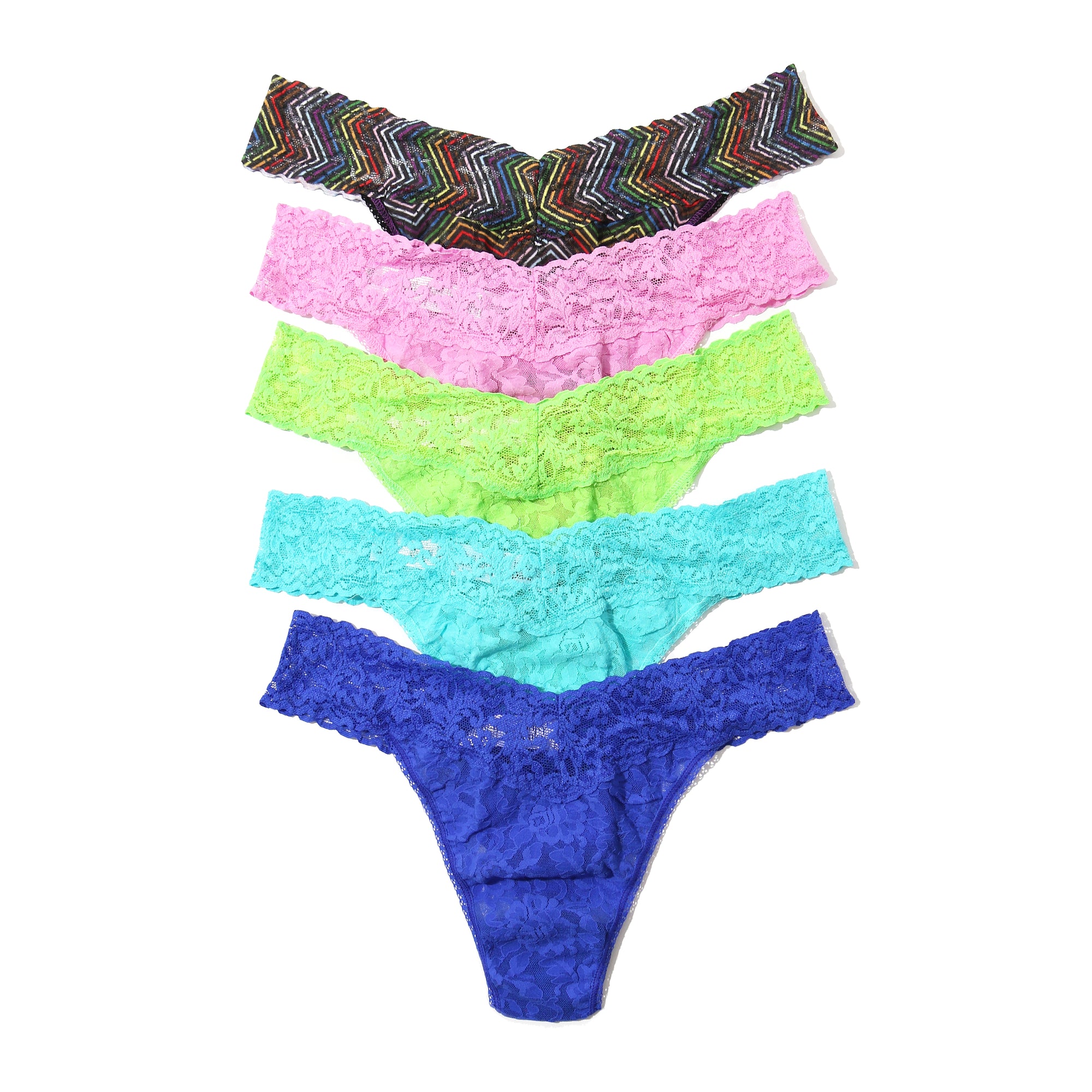 3-Pack Signature Lace Original Rise Thong | Up All Night Multi