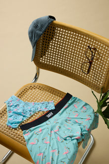 Signature Lace Original Rise Thong & Saxx Boxer Brief | Drinko Flamingo