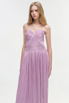 Womens | Aubriella Plisse Strapless Gown | Orchid