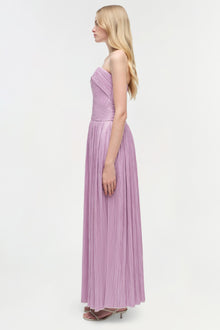 Womens | Aubriella Plisse Strapless Gown | Orchid
