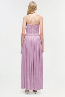 Womens | Aubriella Plisse Strapless Gown | Orchid