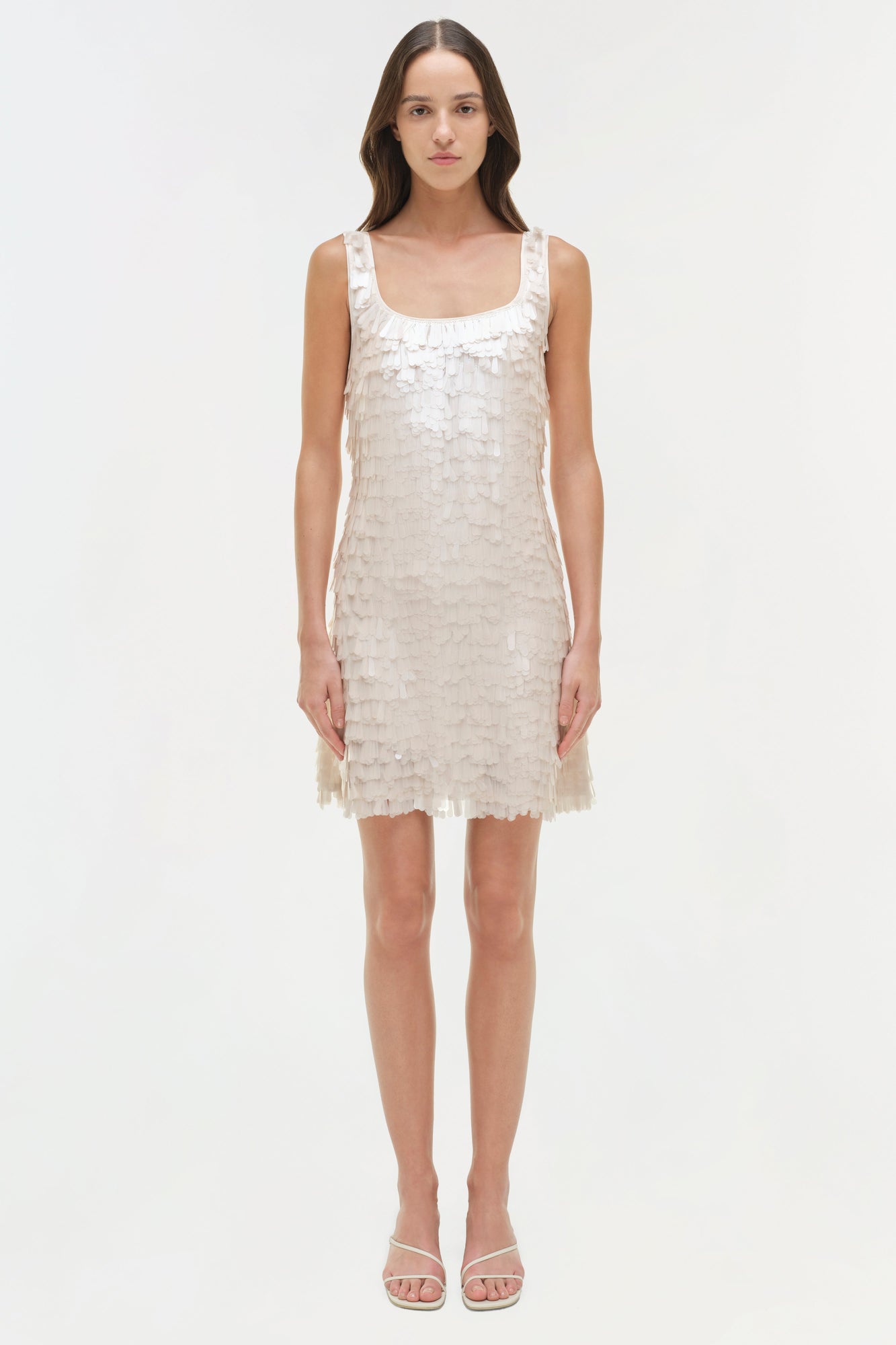 Womens | Onyx Sequin Mini Dress | Sand