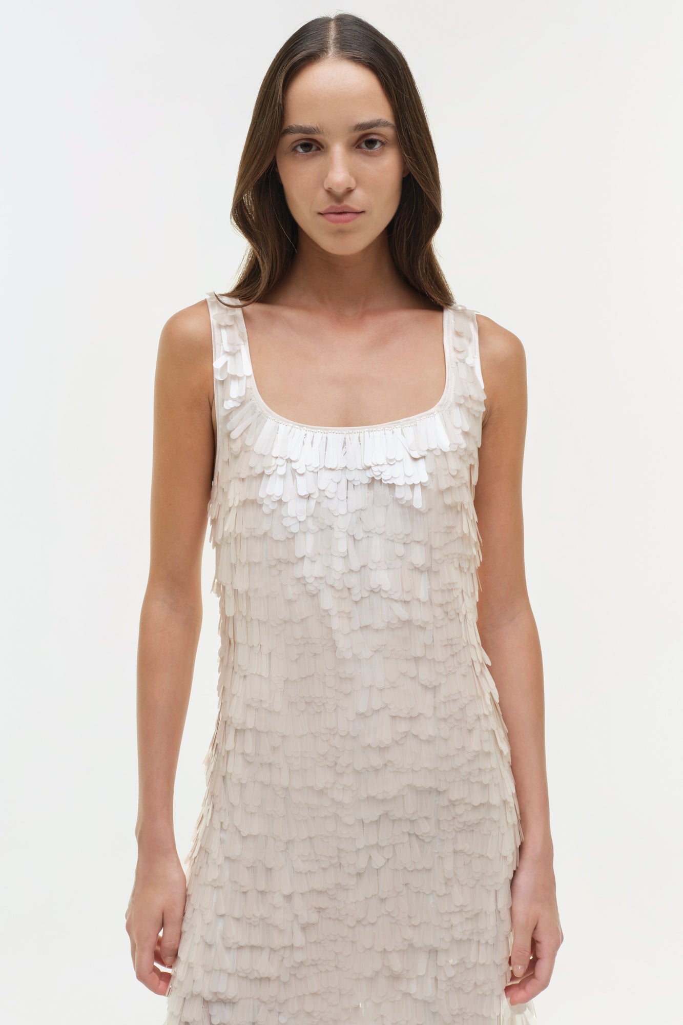Womens | Onyx Sequin Mini Dress | Sand