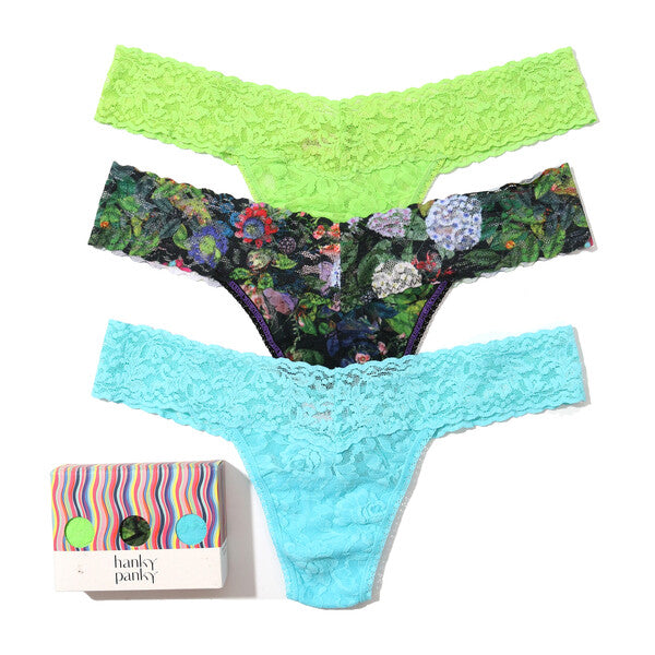 Signature Lace Low Rise Thong | Voices On The Veranda Multi