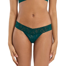 Signature Lace Low Rise Thong | Mountain Green