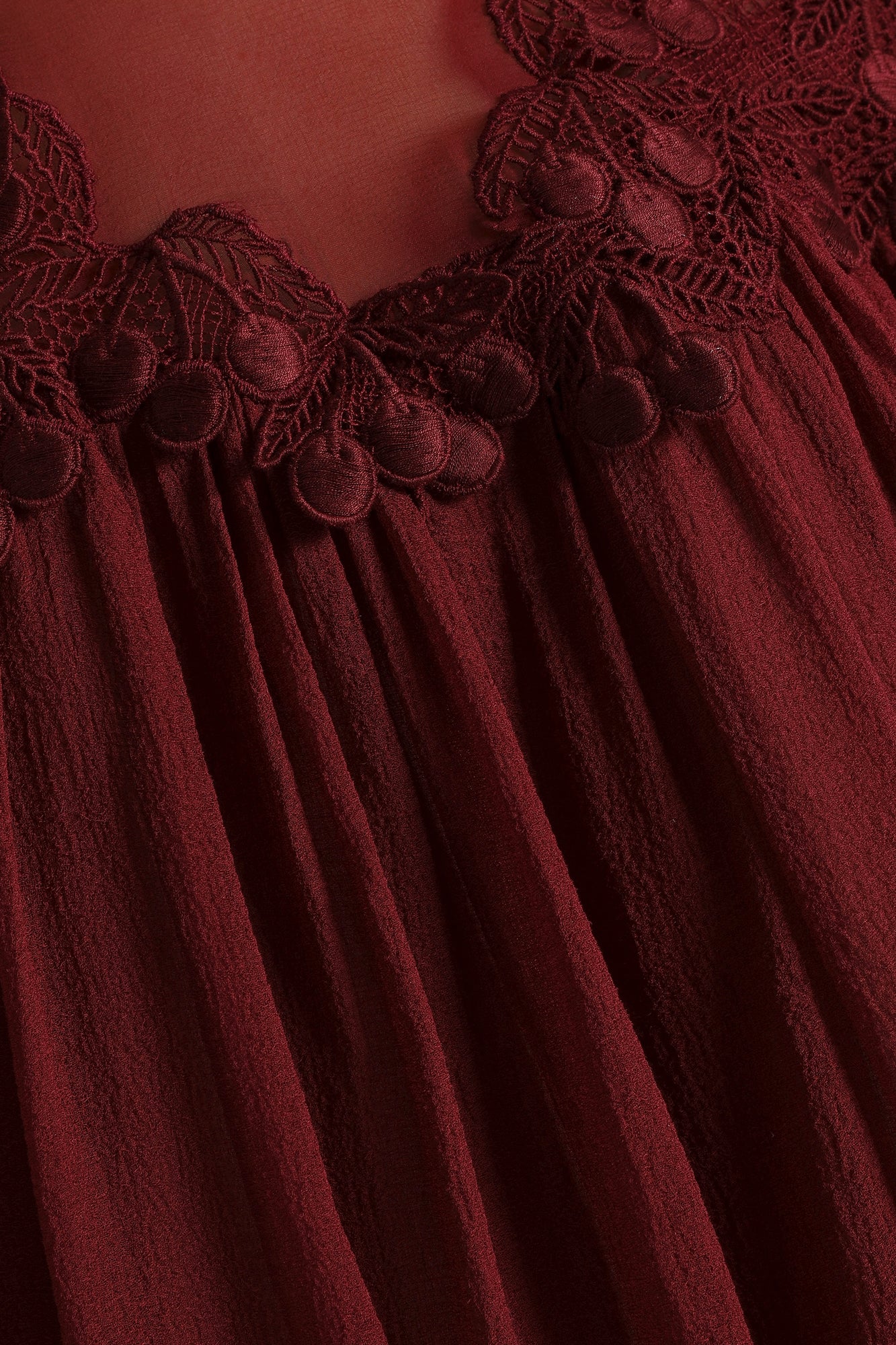 Women | Chloé | Long Sleeved Top | Burgundy