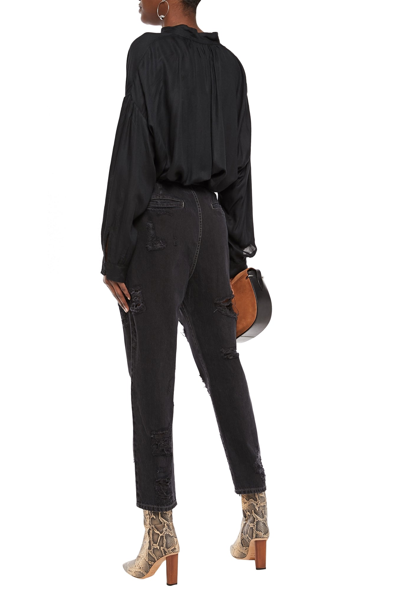 Women | Iro | Long Sleeved Top | Black