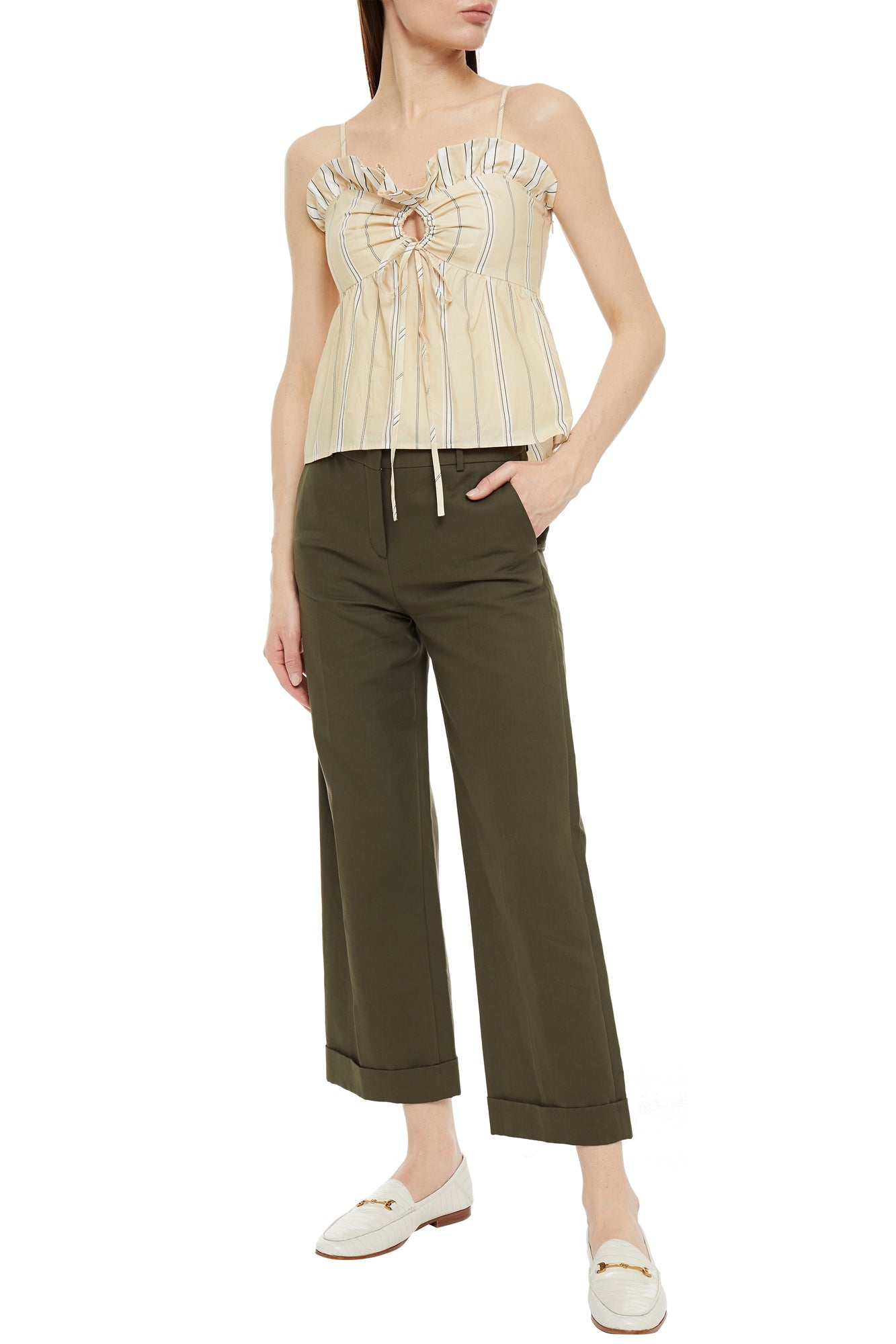 Women | Maje | Sleeveless Top | Beige