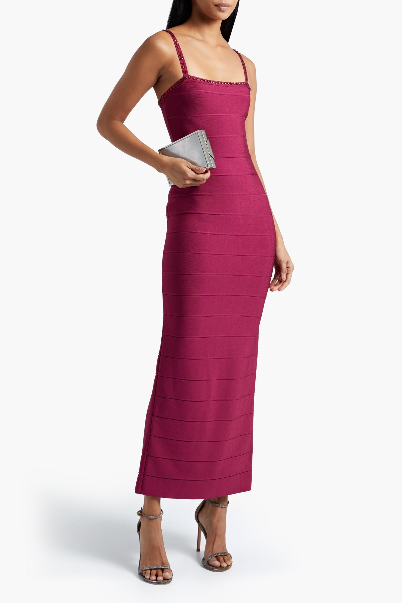 Women | Hervé Léger | Maxi Dress | Claret