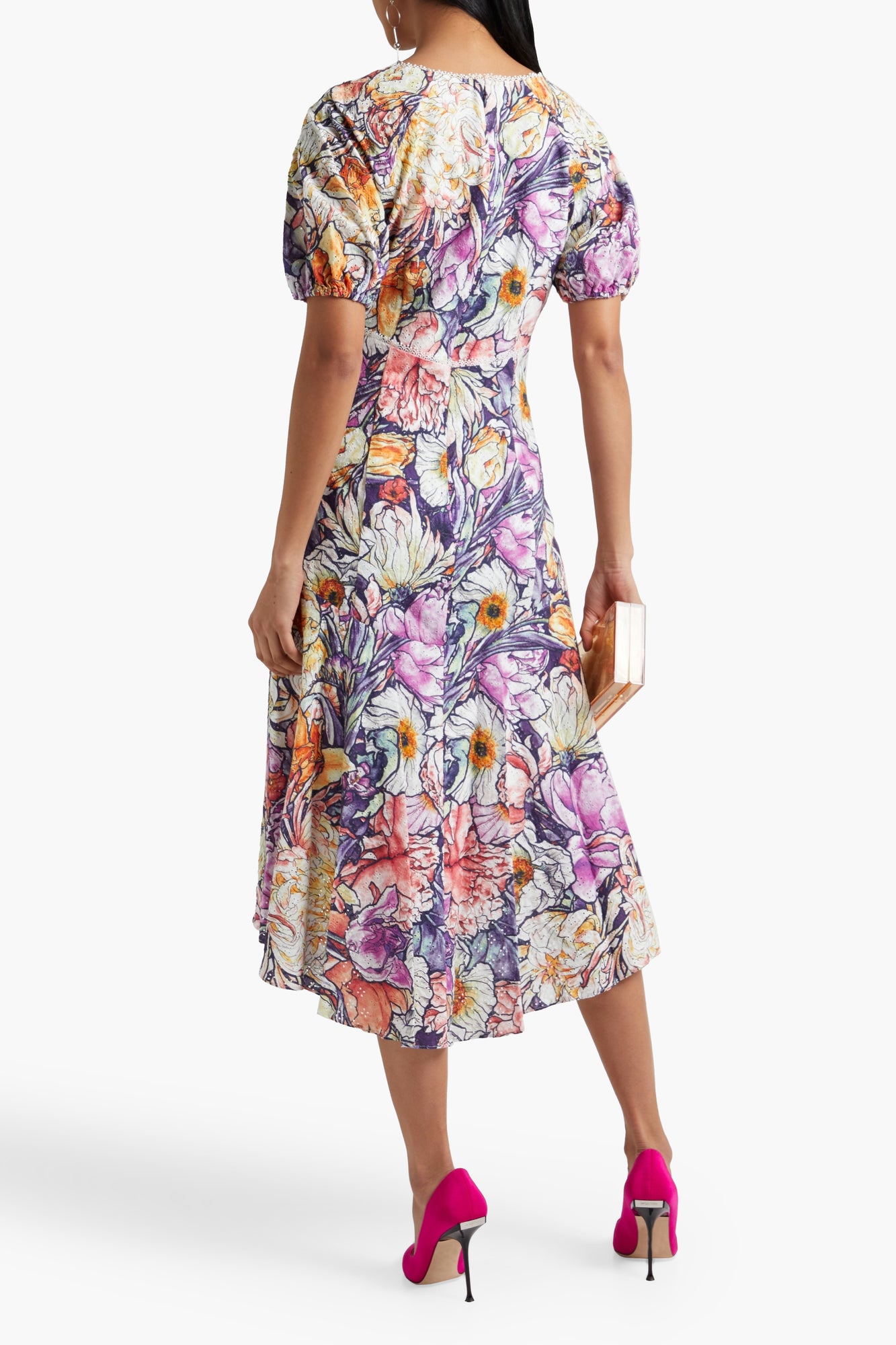 Women | Marchesa Notte | Midi Dress | Purple
