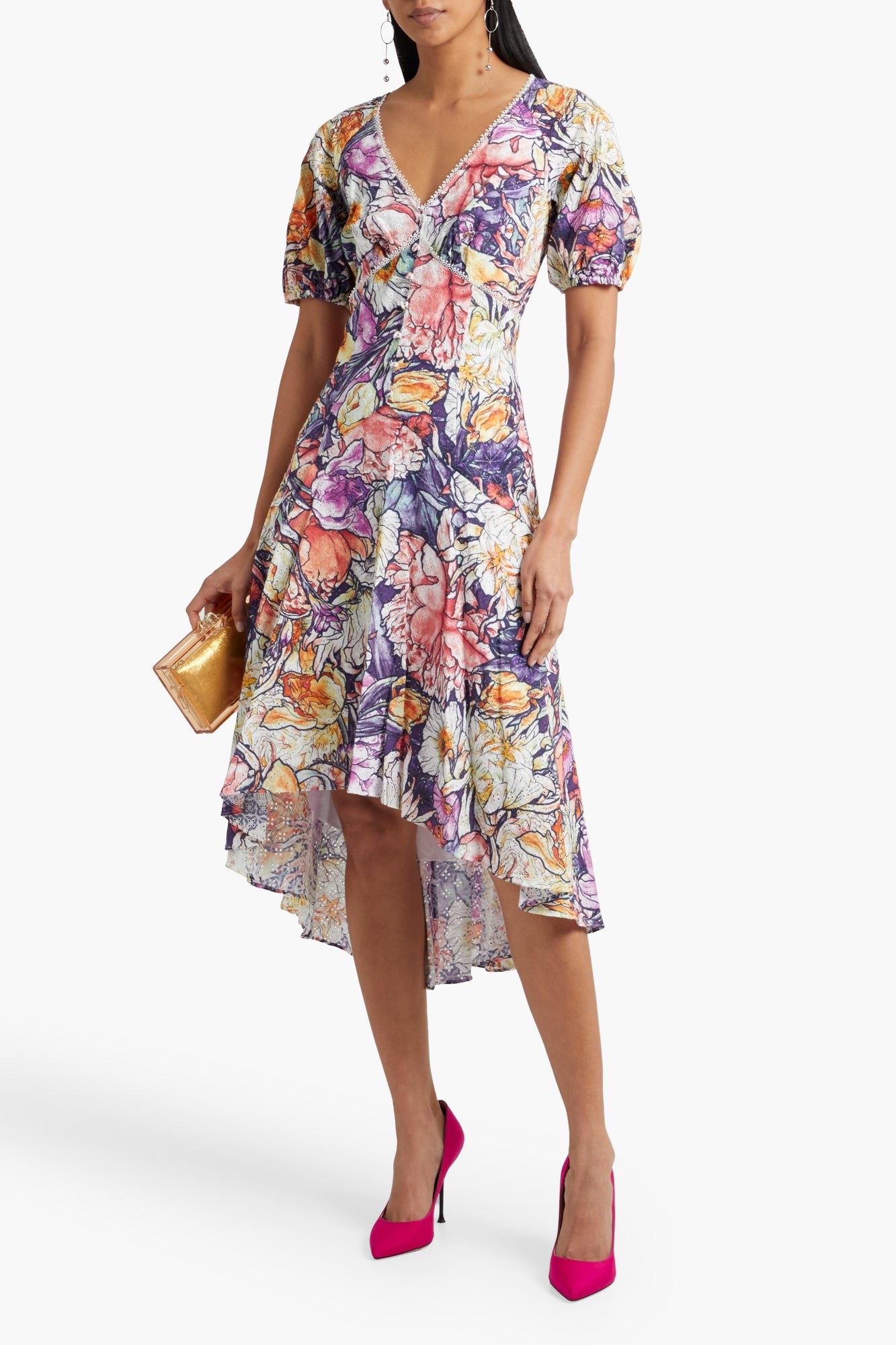 Women | Marchesa Notte | Midi Dress | Purple