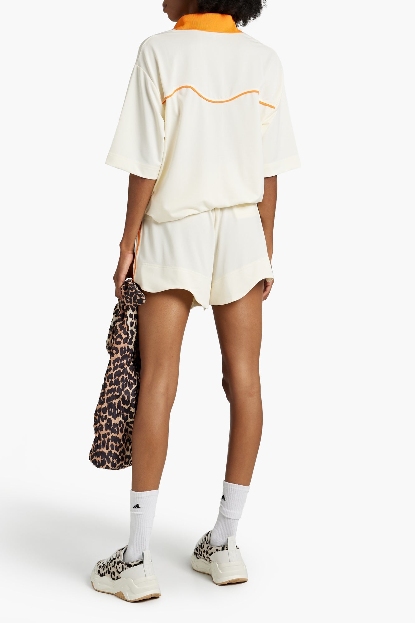 Women | Ganni | Short Sleeved Top | Ecru