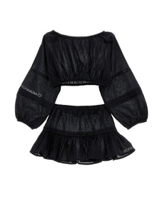 Girls | Muslin Beach Set | Black