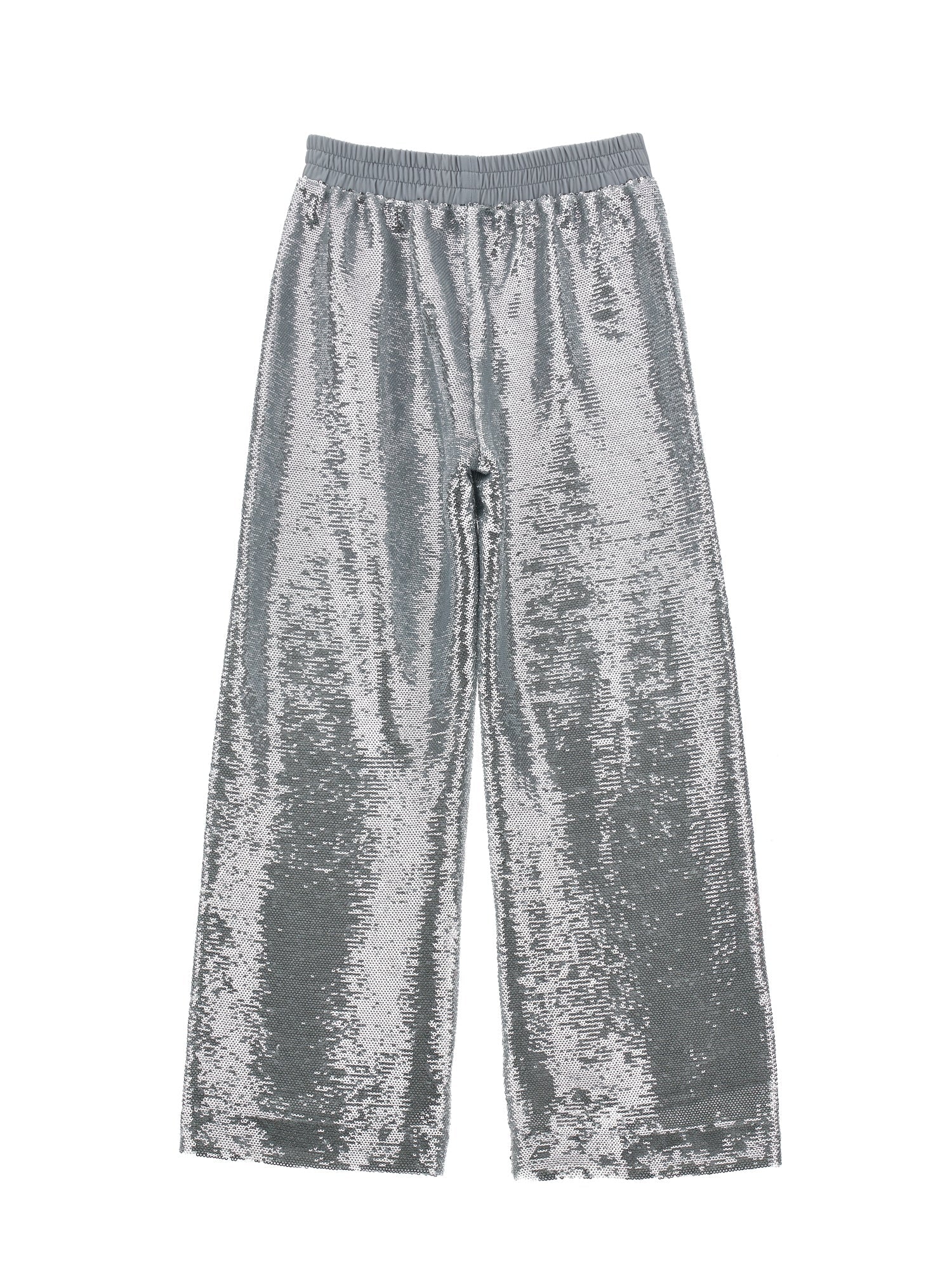 Girls | Sequined Palazzo Trousers | Silver