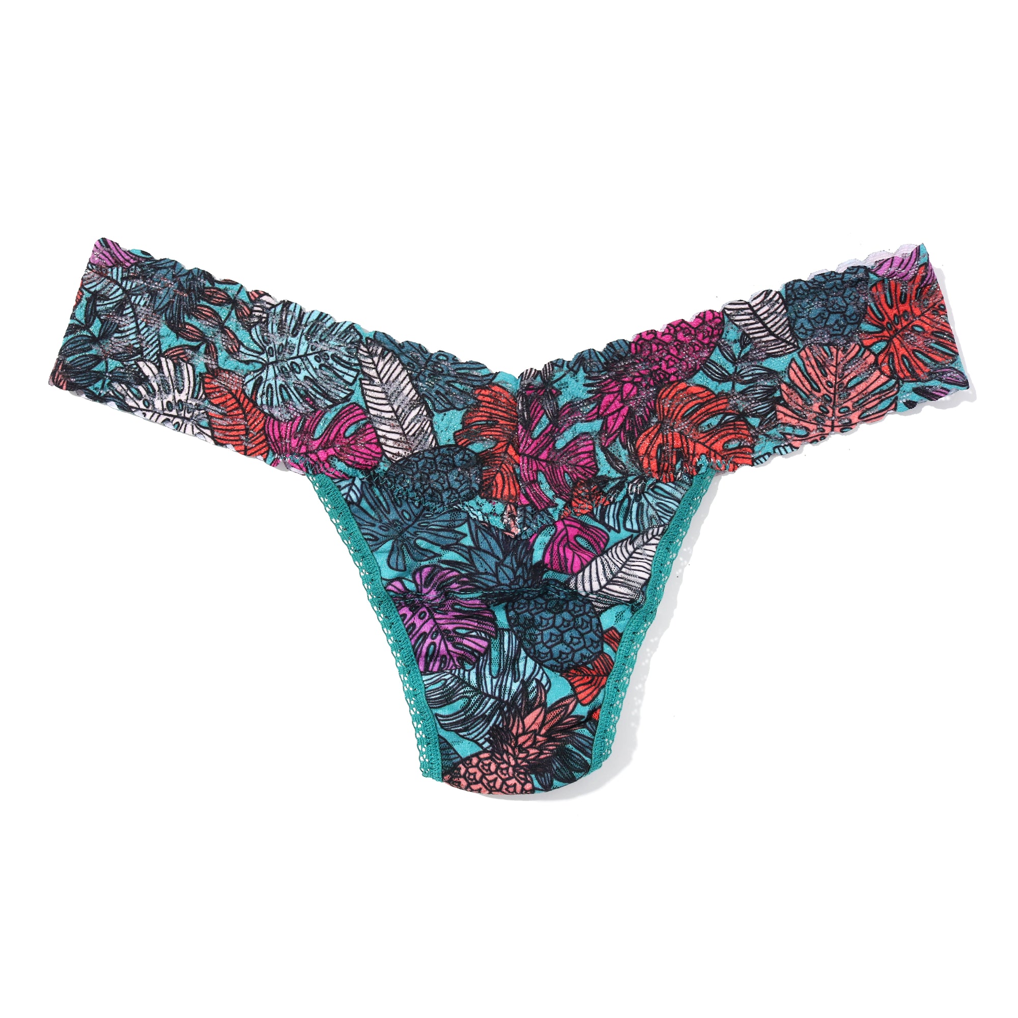 Sinature Lace Low Rise Thong & Saxx Boxer Brief | Fruity Palm | Aqua