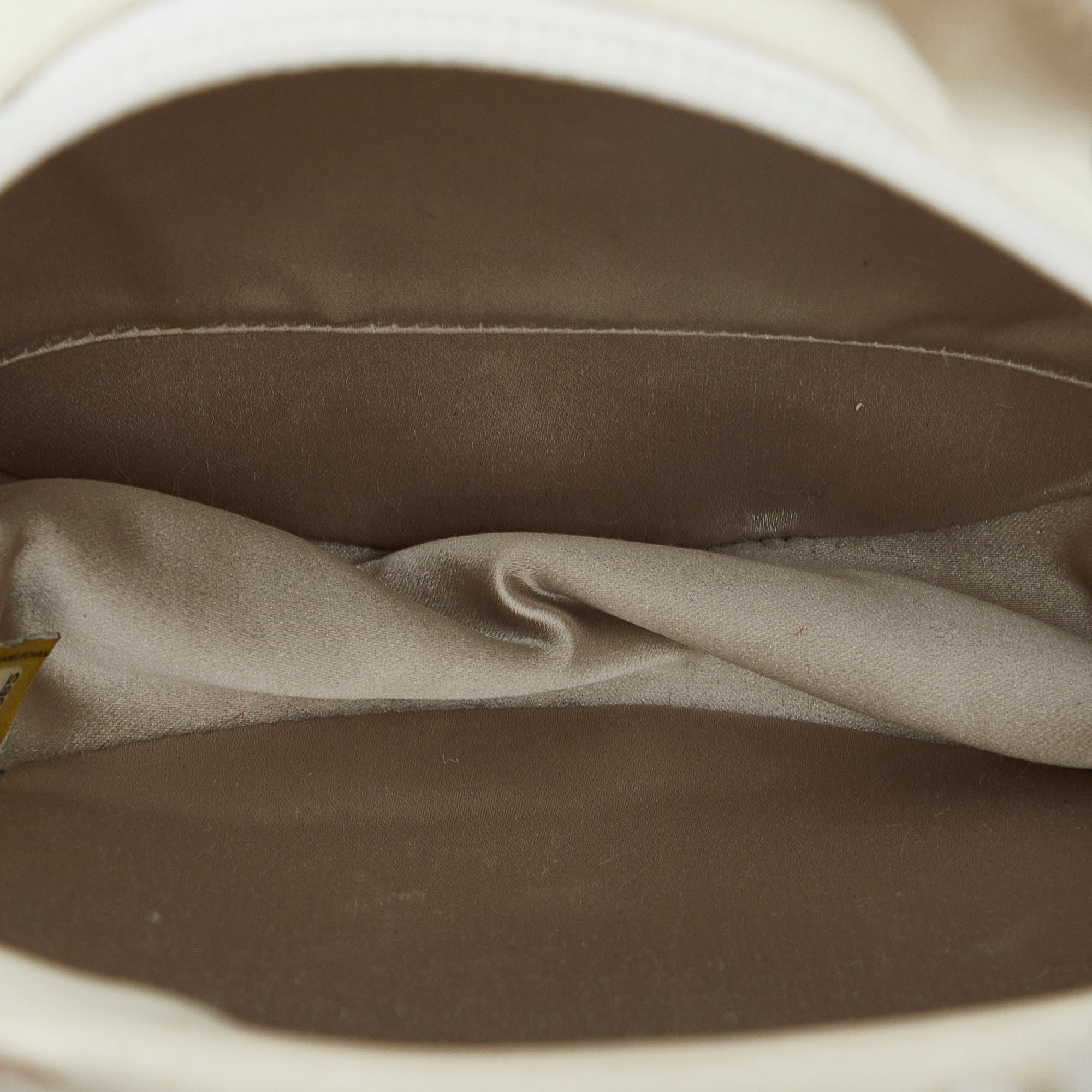 Chanel | Pre-Owned CC Crystal Embellished Faux Fur Round Crossbody | White