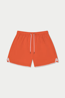 Burnt Orange Stitch Swim Short | Orange