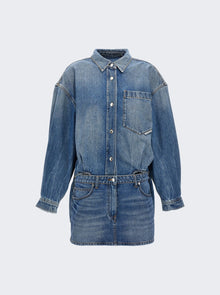 Women | alexanderwang | Pre-styled Denim Shirt Dress Vintage Light Indigo