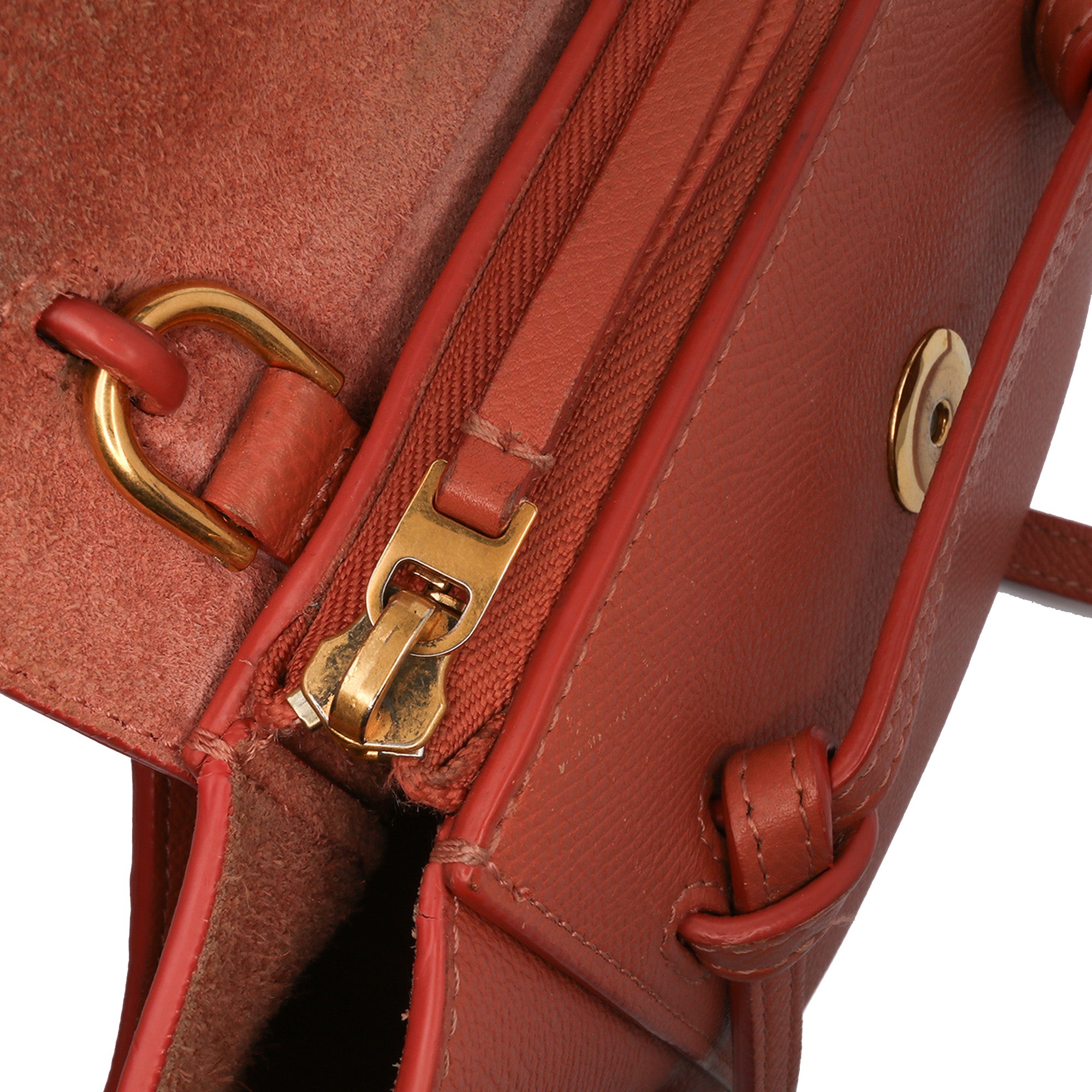 Celine | Pre-Owned Pico Grained Calfskin Belt Bag | Orange