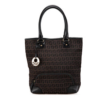 Fendi | Pre-Owned Zucchino Canvas Chef Front Pocket Shopping Tote | Brown/Dark Brown