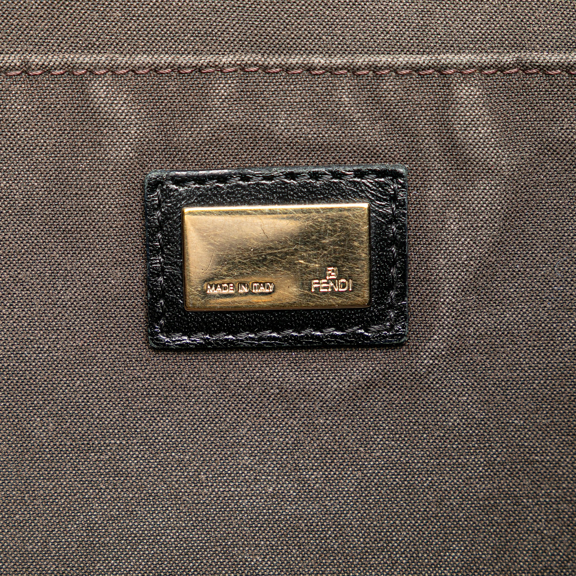 Fendi | Pre-Owned Zucchino Canvas Chef Front Pocket Shopping Tote | Brown/Dark Brown