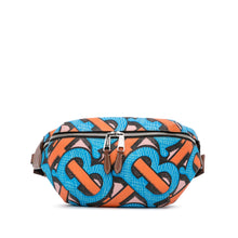 Burberry Pre-Owned Monogram TB E Canvas Sonny Belt Bag | Women | Blue x Orange