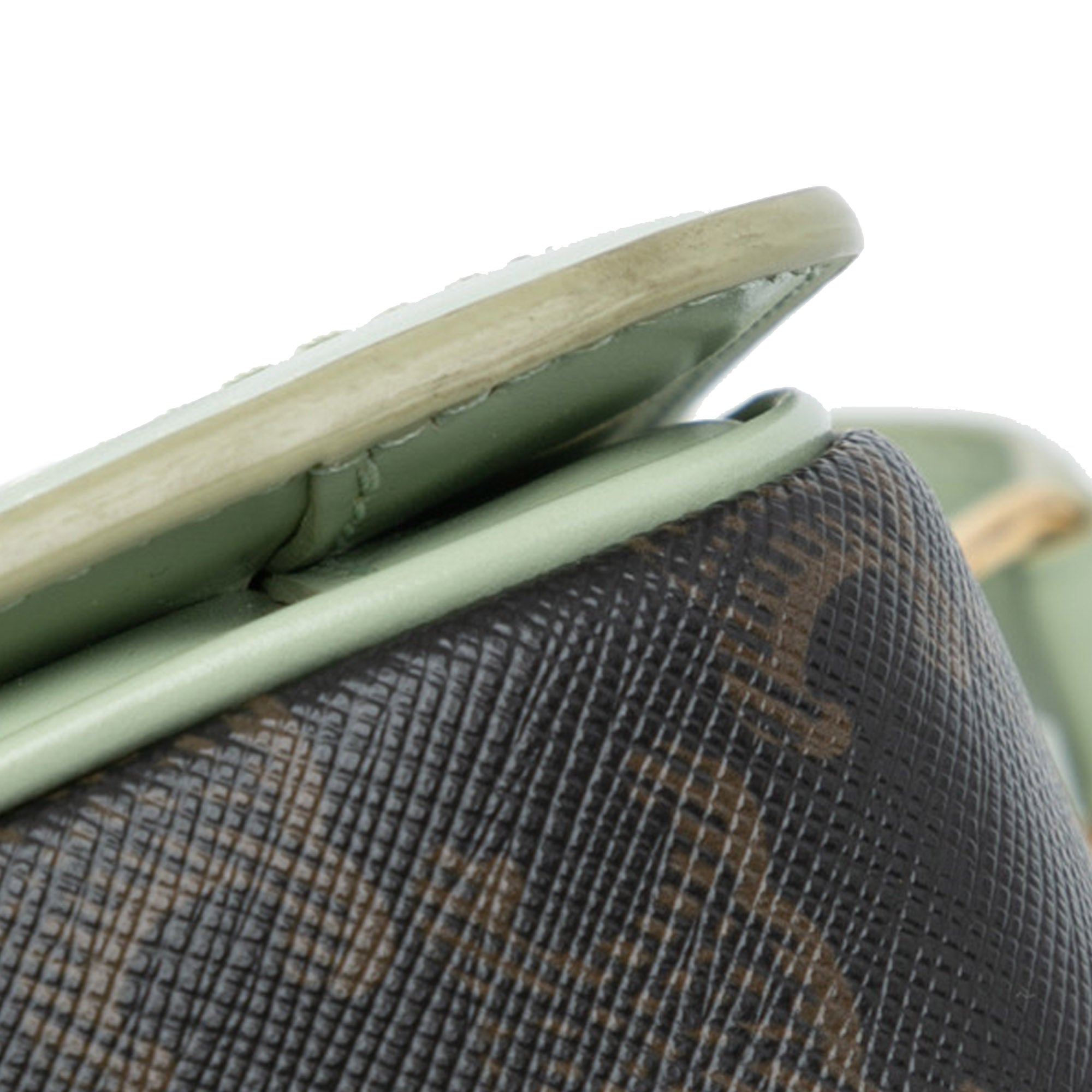 Celine | Pre-Owned Teen Triomphe Coated Canvas and Calfskin Triomphe Crossbody | Brown/Dark Brown