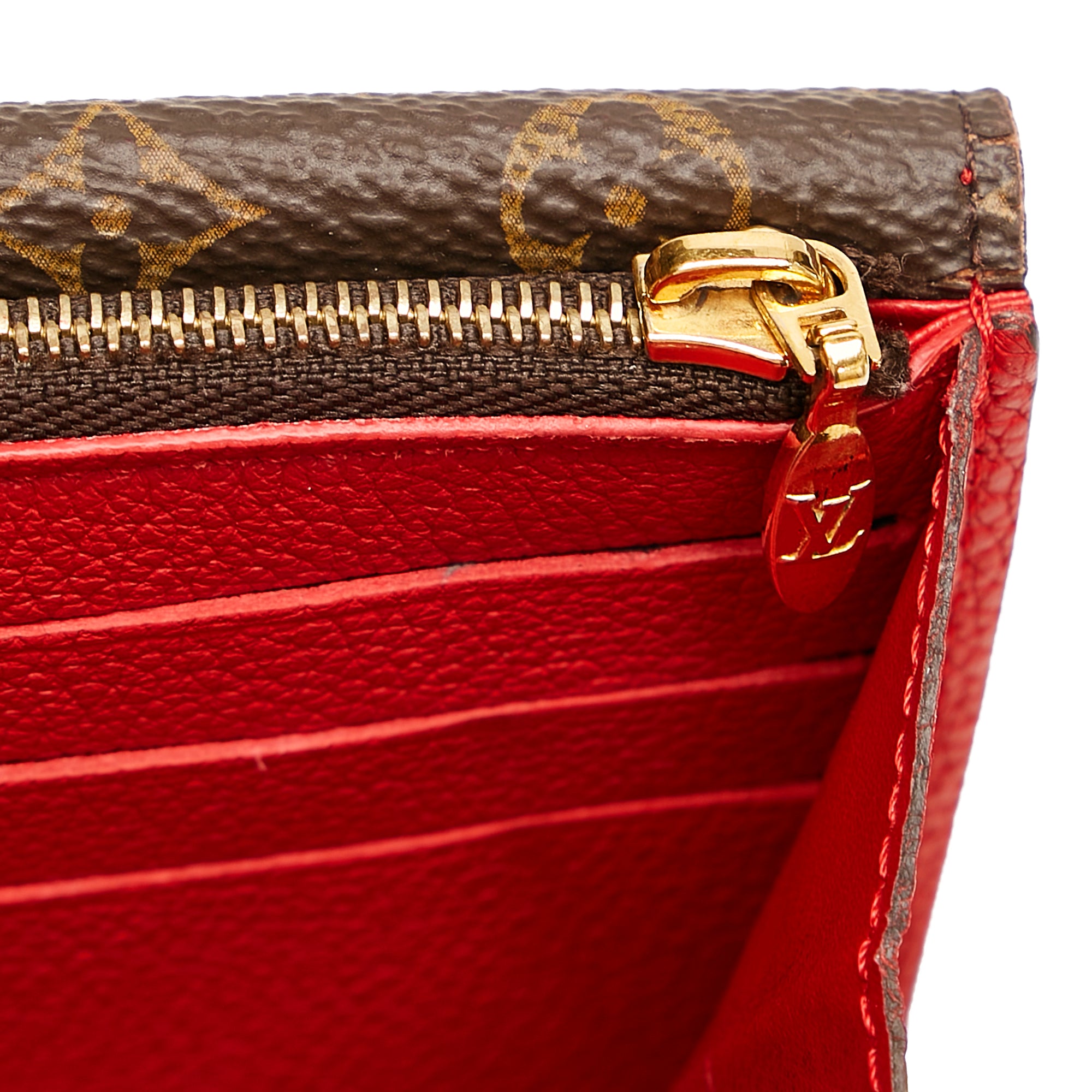 Louis Vuitton Pre-Owned Double V Wallet | Women | Red x Brown