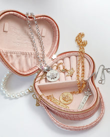 The Boys Lie Heart Jewelry Case | Pink | Faux Pearls
