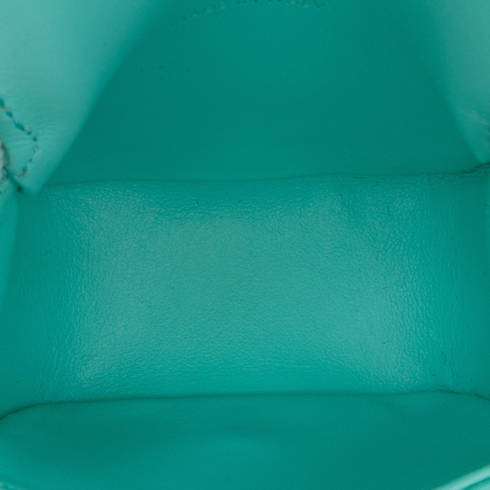 Celine | Pre-Owned Leather Triomphe AirPods Case with Strap - I | Blue/Turquoise