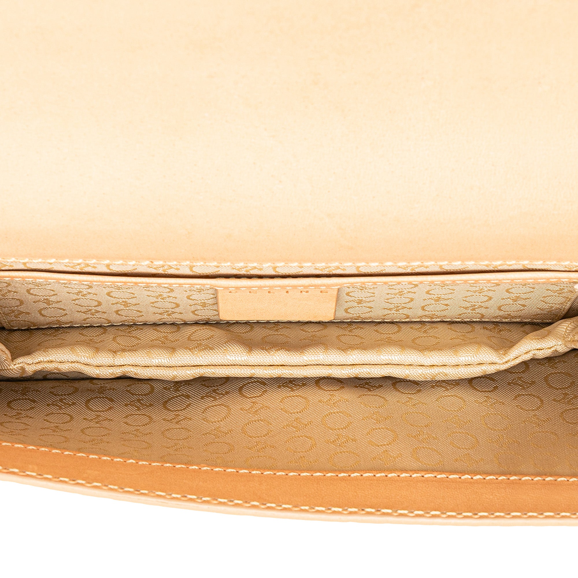 Celine | Pre-Owned C Macadam Leather Pochette | Brown/Beige