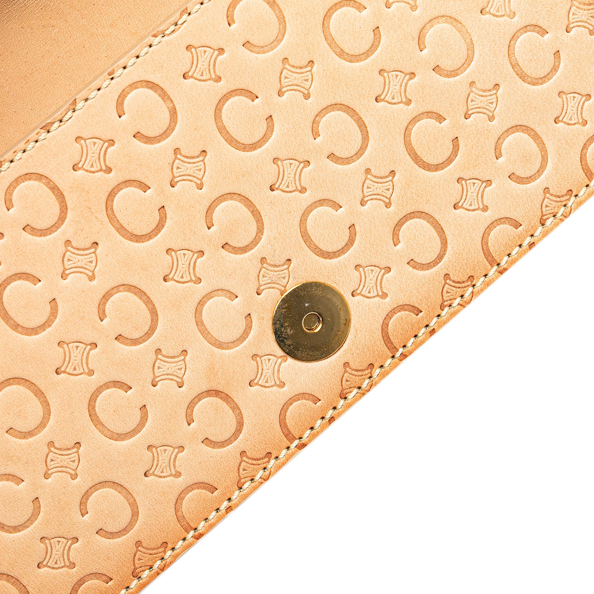 Celine | Pre-Owned C Macadam Leather Pochette | Brown/Beige